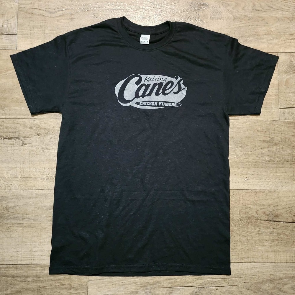 Raising Canes Chicken Fingers Graphic T-Shirt Mens Medium Black Short Sleeve Tee